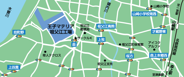 祖父江工場地図
