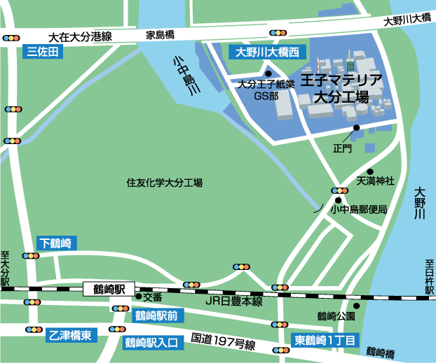 大分工場地図