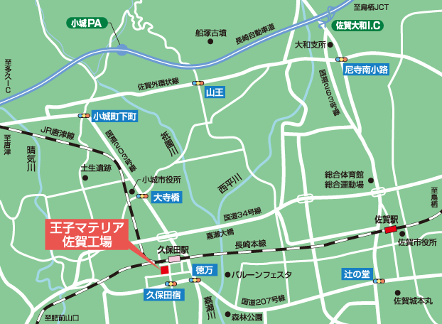 佐賀工場地図